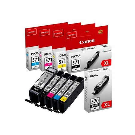 סט 5 ראשי דיו מקוריים CANON PGI570XL + CLI571XL