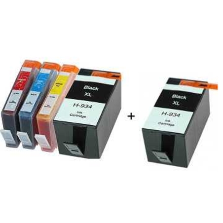 סט תואם HP 935XL/ HP934XL + ראש דיו שחור 934xl נוסף