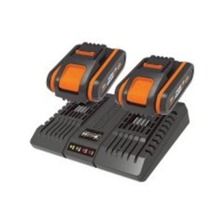 מטען 20V כפול +סוללות 2X2A