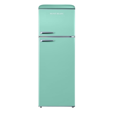מקרר מקפיא עליון 340 ליטר נטו רטרו Mont Blanc MBR-440FF-PS - צבע ירוק פיסטוק