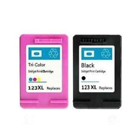 זוג ראשי דיו תואמים: שחורHP 123XL + צבעוני HP 123XL
