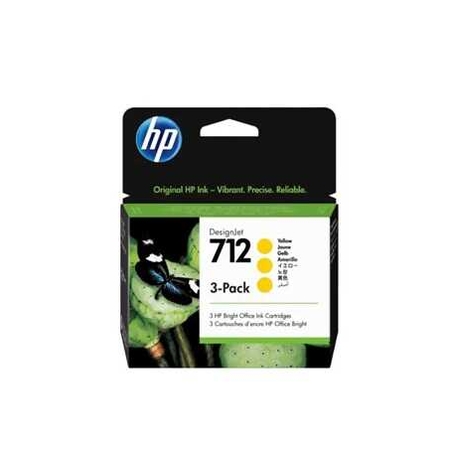 מחסנית דיו צהוב HP 712 3ED79A (3*29ml)