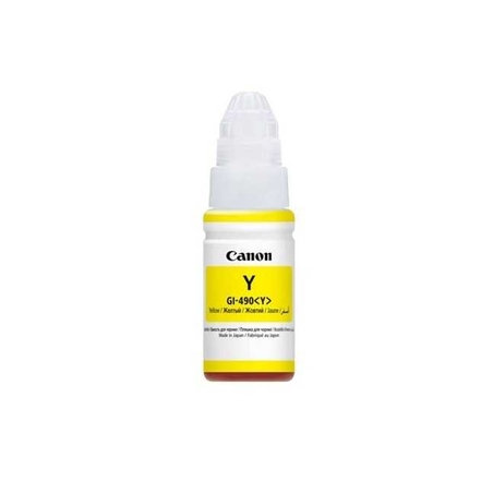 מיכל דיו צהוב מקורי CANON GI490Y