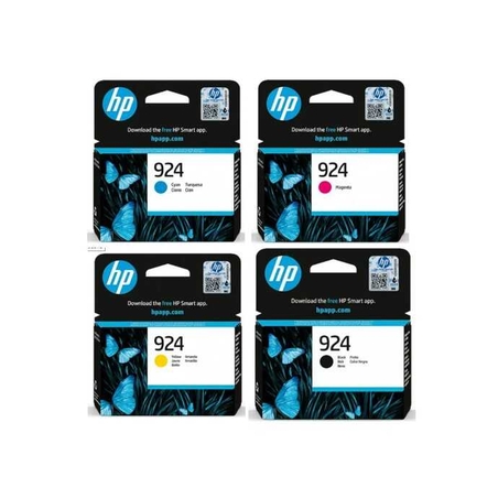 סט ראשי דיו מקוריים HP 924 bk/c/y/m