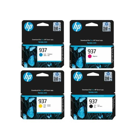 סט ראשי דיו מקורי Hp 937 bk/c/m/y