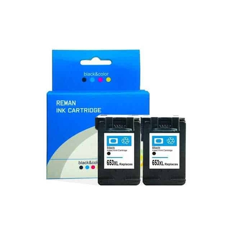 2 ראשי דיו תואמים שחורים HP 653xl