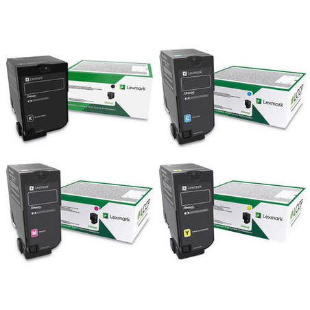 סט 4 טונרים מקוריים Lexmark CS730/CS735/CX735 – BK/C/M/Y