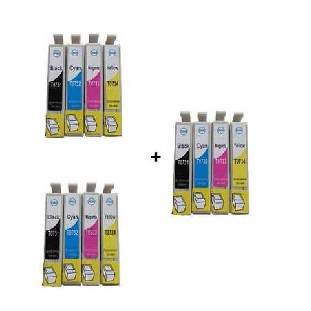 קנה 2 סטים תואמים EPSON TO73X, קבל סט נוסף חינם.