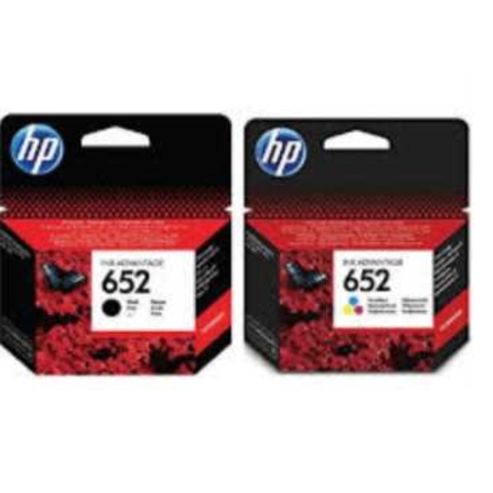 זוג ראשי דיו מקוריים: HP 652 שחור + HP 652 צבעוני