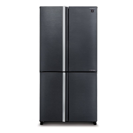 מקרר 4 דלתות מקפיא תחתון 578 ליטר נטו Sharp SJ-8950SL - גימור נירוסטה מושחרת