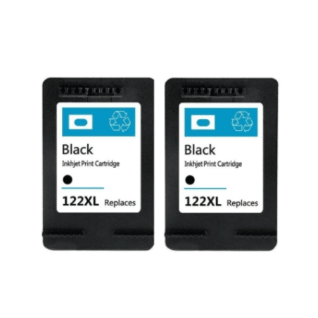 2 ראשי דיו תואמים שחורים HP 122XL