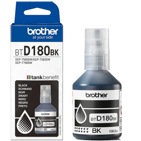 מיכל דיו שחור מקורי BROTHER BTD180BK