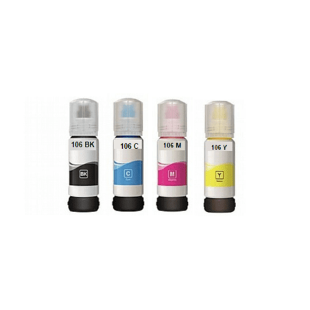 סט 4 מכלי דיו תואמים Epson 106 bk/c/m/y