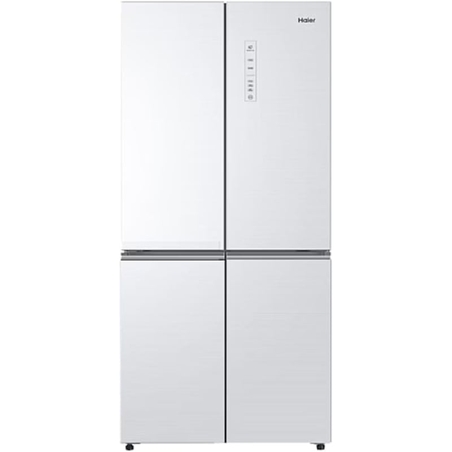 מקרר 4 דלתות מקפיא תחתון 640 ליטר Haier HRF-7100FW Inverter באישור משמרת השבת - גימור זכוכית לבנה