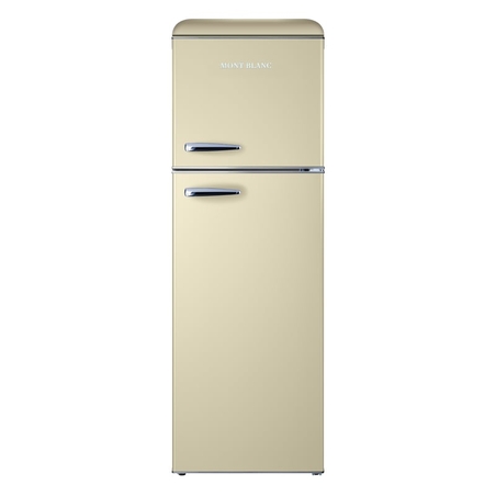 מקרר מקפיא עליון 295 ליטר נטו רטרו Mont Blanc MBR-390DF-BEJ - צבע בז'