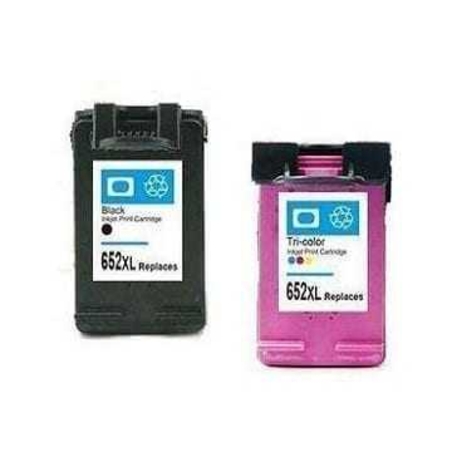 זוג ראשי דיו תואמים: שחורHP 652XL+צבעוני HP 652XL ל hp deskjet 3830