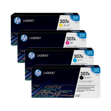 סט טונרים מקורי hp 307a CE740A/CE741A/CE742A/CE743A