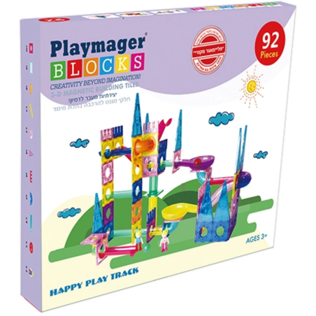 משחק מגנטים לונה פארק 92 חלקים PLAYMAGER
