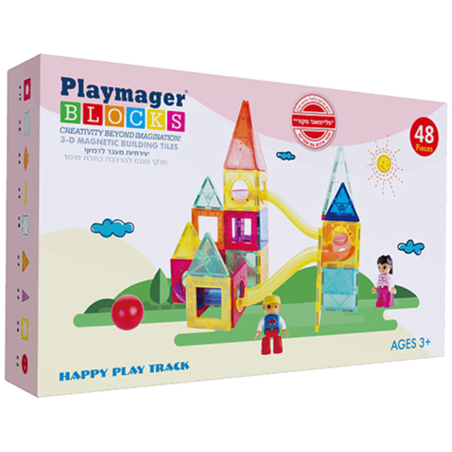 משחק מגנטים לונה פארק 48 חלקים PLAYMAGER