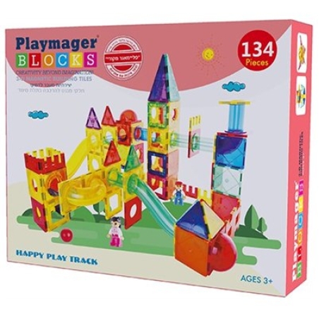 משחק מגנטים לונה פארק 134 חלקים PLAYMAGER