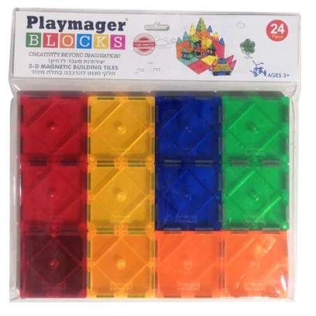 24 ריבועים מגנטיים PLAYMAGER