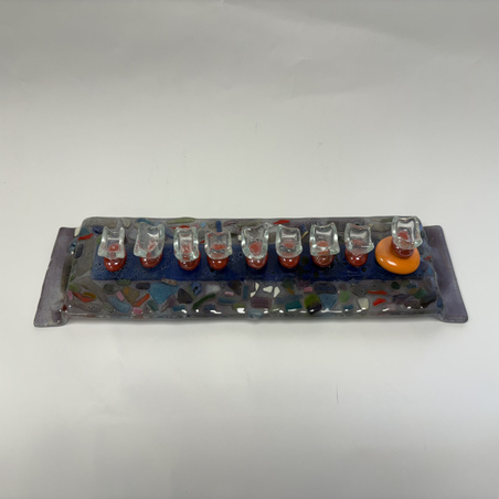 חנוכית זכוכית דגם פסיפס