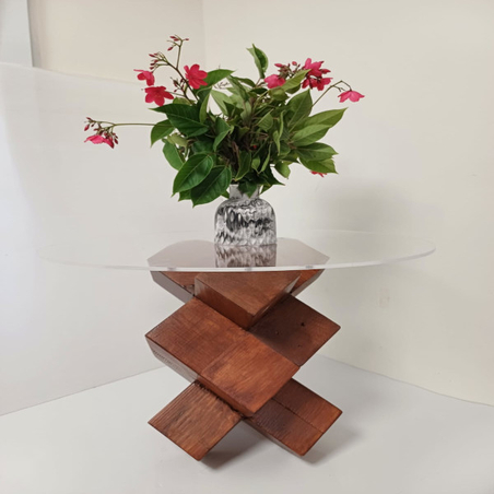 שולחן קפה עשוי עץ מלא