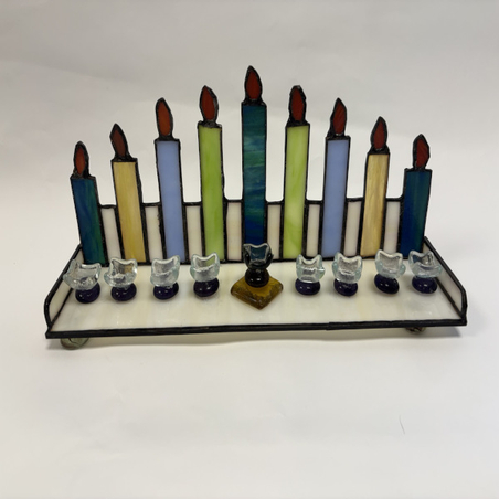 חנוכיית זכוכית נרות