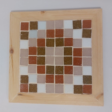 משטח לסירים חום אפור כתום