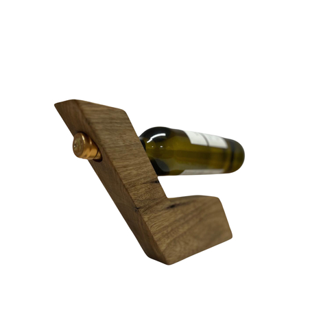מחזיק יין מאזֵן מעץ טבעי