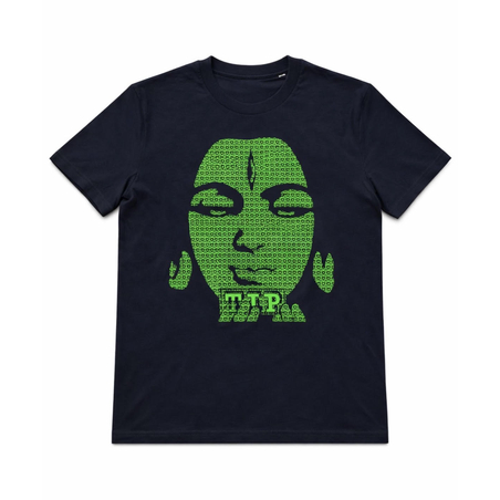 חולצת טי- black with neon green ACID SHIVA t-shirt
