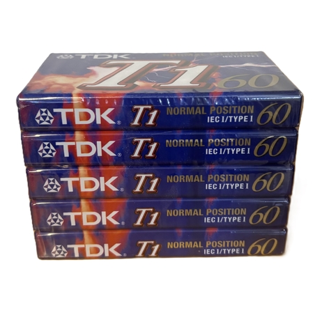 מארז 5 קלטות TDK T1/60