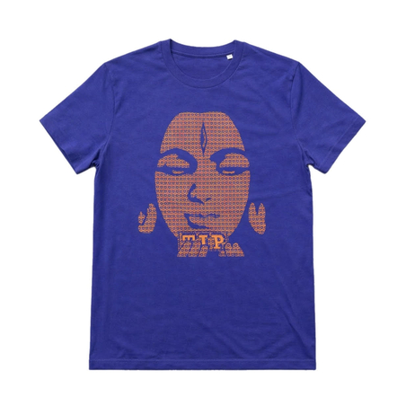 חולצת טי- purple with neon orange ACID SHIVA t-shirt