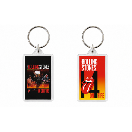 מחזיק מפתחות פלסטיק   THE ROLLING STONES ON FIRE 14