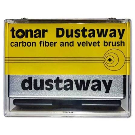 Tonar dustaway- מברשת משולבת סיבי פחם וקטיפה לניקוי תקליטים