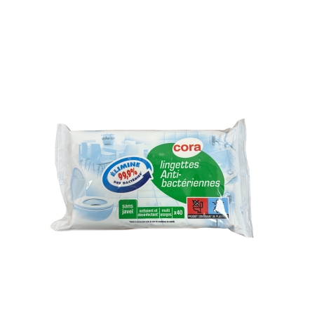 מגבונים אנטי בקטריאלים – לניקוי וחיטוי - 40 יח’