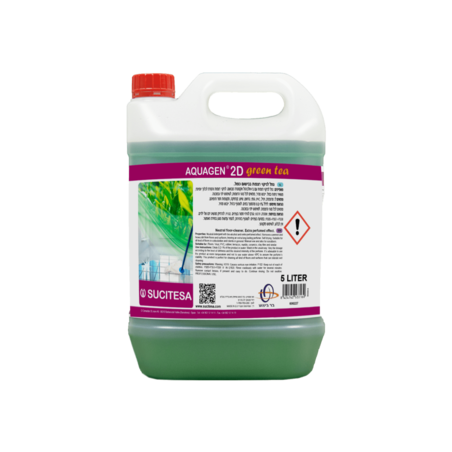 2D GREEN TEA – נוזל לניקוי רצפות בבישום כפול לגרניט פורצלן וקרמיקה 5L