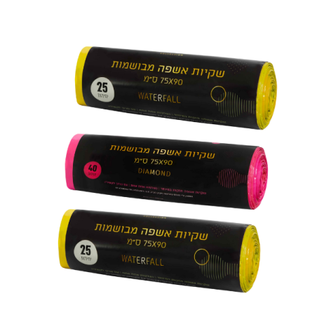 3 יחידות שקיות אשפה מבושמות 75/90 ס”מ
