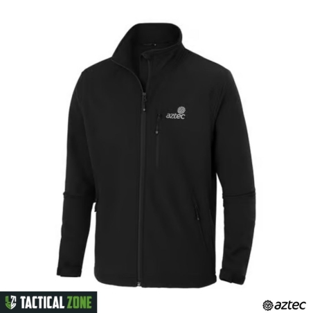 מעיל סופטשל של Aztec בצבע שחור