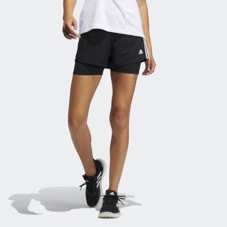 שורט עם טייץ אדידס | Adidas Pacer 3-Stripes Woven Two-in-One