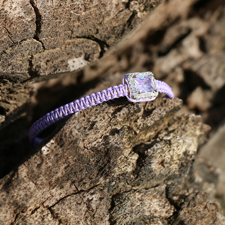 צמיד הוואנה - סגול, סגול, כסף