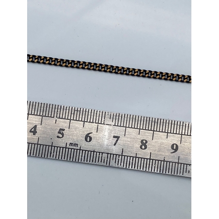 שרשרת פנצר פליז בציפוי שחור מגולח רוחב 3 ממ (5)
