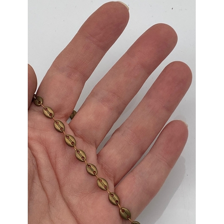 שרשרת פליז בעבודת יד ללא ציפוי