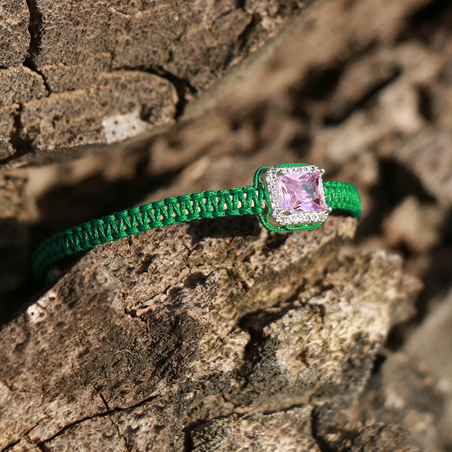 צמיד הוואנה - ירוק, ורוד, כסף