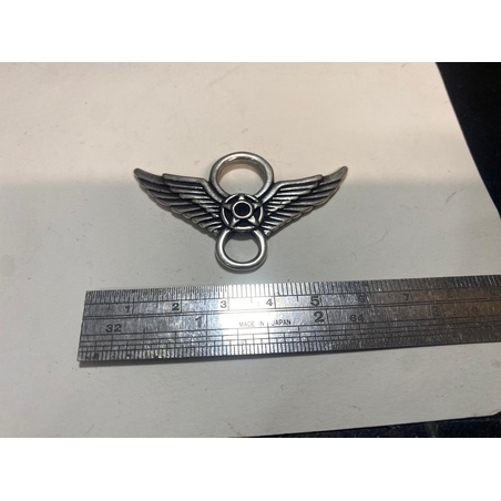 תליון צבאי, כנפיים עם כוכב- בציפוי כסף מושחר