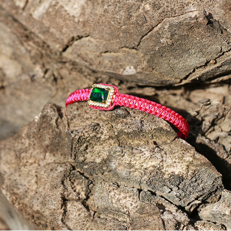 צמיד הוואנה - ורוד, ירוק, זהב