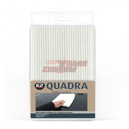 מגבת מיקרופייבר וופל לייבוש הרכב K2 Quadra (60x90 ס