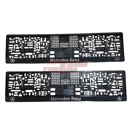 זוג מסגרות ללוחית רישוי עם סמל מרצדס
