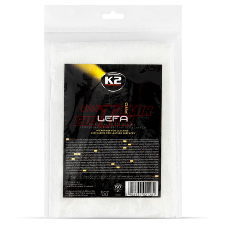 מטלית מיקרופייבר לניקוי וטיפוח עור K2 Lefa Pro (40x40 ס