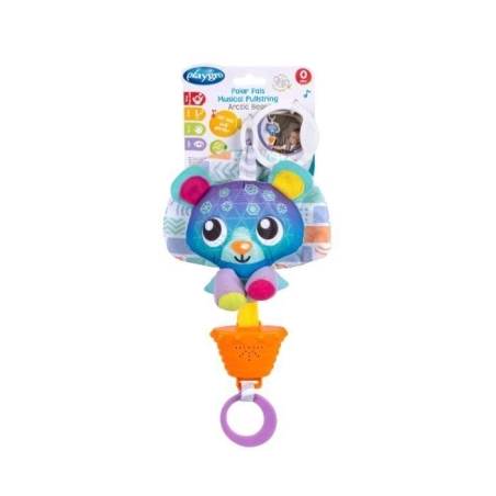 בובת תלייה דב כחול מנגנת פלייגרו PLAYGRO